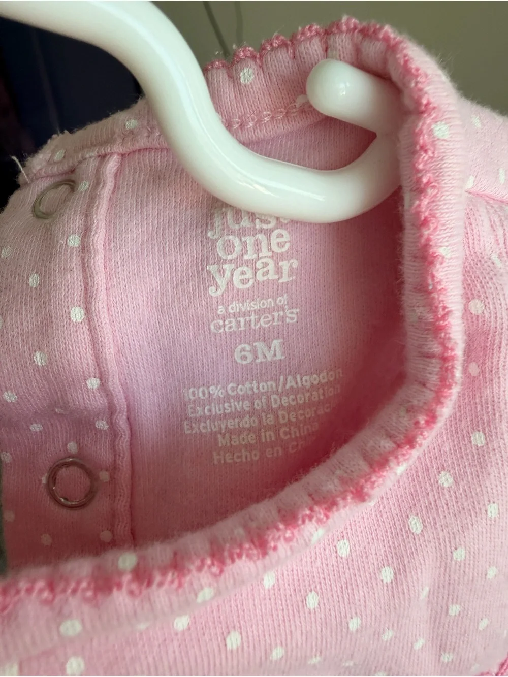 Carter's Pink Polka Dot Infant Romper